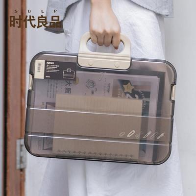 A4手提证件包档案盒收纳盒资料出差文件存放携带方便孕妇产检资料