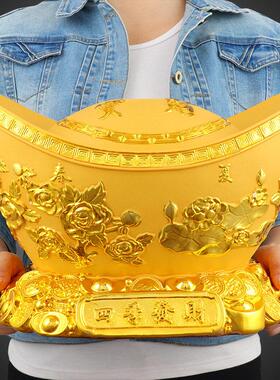 招财金元宝摆件聚宝盆存钱罐创意家居装饰品凤水乔迁店铺礼品摆设