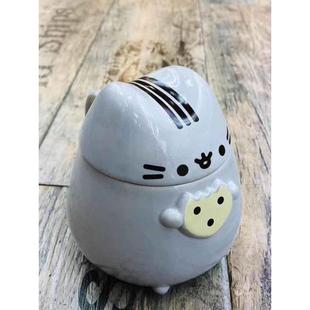 韩国INS Pusheen Cat创意胖吉猫立体造型陶瓷马克杯 可爱水杯杯子
