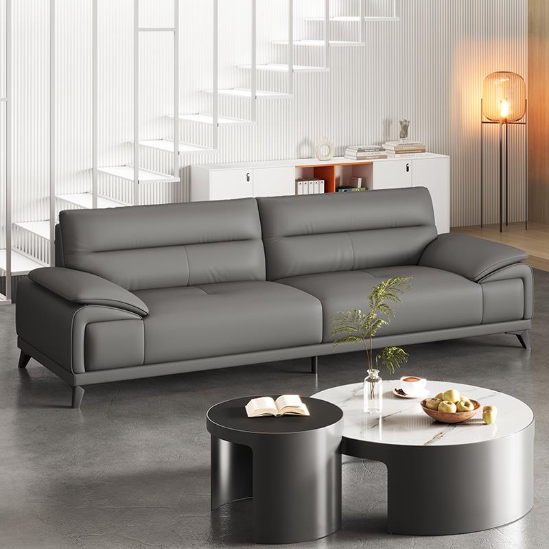 办公沙发茶桌组合商务简约会客厅洽谈接待沙发办公室休息区三人位