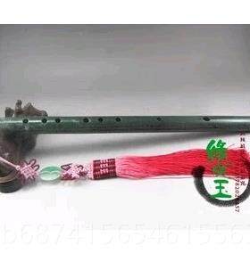 正品天然鲁山笛子 玉清石笛子家音质脆 玉居摆件 送笛膜