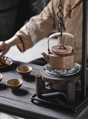 自在钩煮茶器套装铁质挂