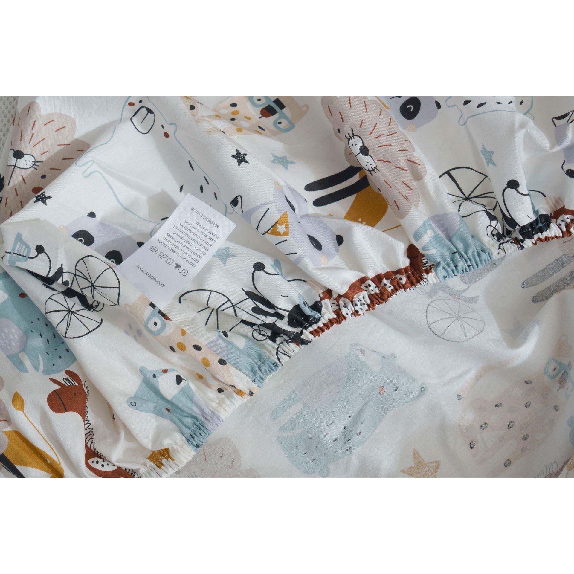 婴儿床笠新生儿床上用品儿童床罩纯棉幼儿纯棉床单单车狗子