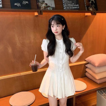 （实价）白色超好看显瘦连衣裙子女夏季2025新款小个子短裙