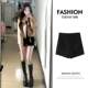 女2025新款 高腰热裤 秋冬西装 外穿薄款 小个子a字显瘦热裤 黑色短裤