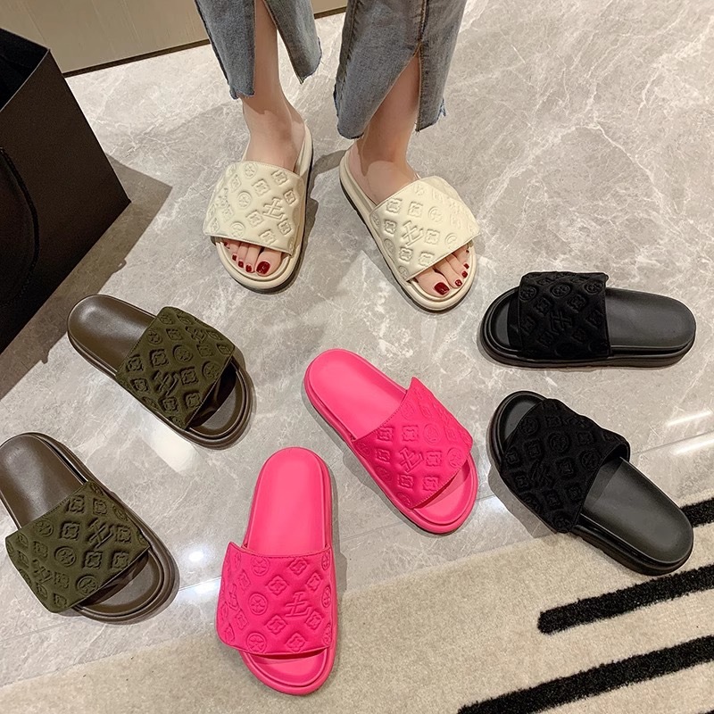 黑色厚底拖鞋女夏季外穿魔术贴高端高级感面包鞋沙滩凉鞋时尚拖鞋