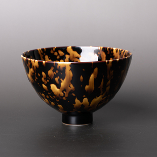 稀雀 吉州窑非遗 文丘 玳瑁天目鸡心盏