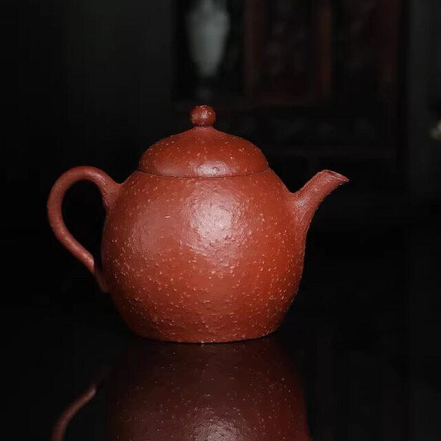 稀雀 | 梨二式 九瀚全手工大朴系列黑骨烧夹砂大红袍紫砂壶 115cc