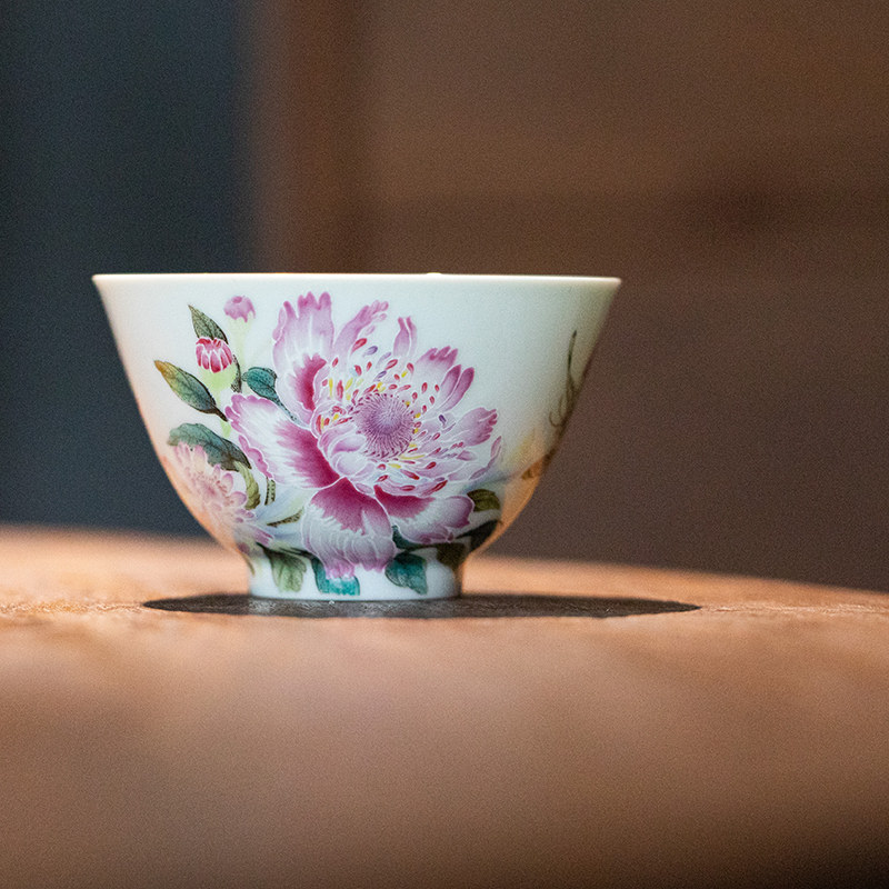 稀雀 溢珍堂梦幻太阳花撇口杯