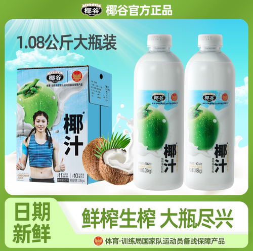 白小楠丨椰谷鲜椰汁新鲜椰肉生榨椰子汁大瓶椰奶果汁植物蛋白饮料 - 封面