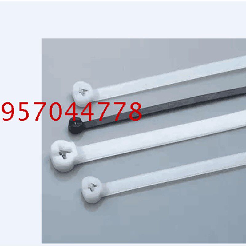 船用扎带不锈钢嵌片锁紧钢扣扎带8*200 黑色白色