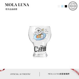 玻璃水杯女可爱家用 MOLA.Stroll.酒具微醺啤酒杯哈啤个性 敖莎