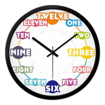 MOMEN/摩门挂钟客厅创意英文字母刻度钟表卧室静音现代时钟大挂表