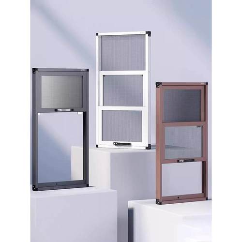 金刚网窗免打孔自安装保护一体机防蚊猫外开平开定制三推砂窗防盗