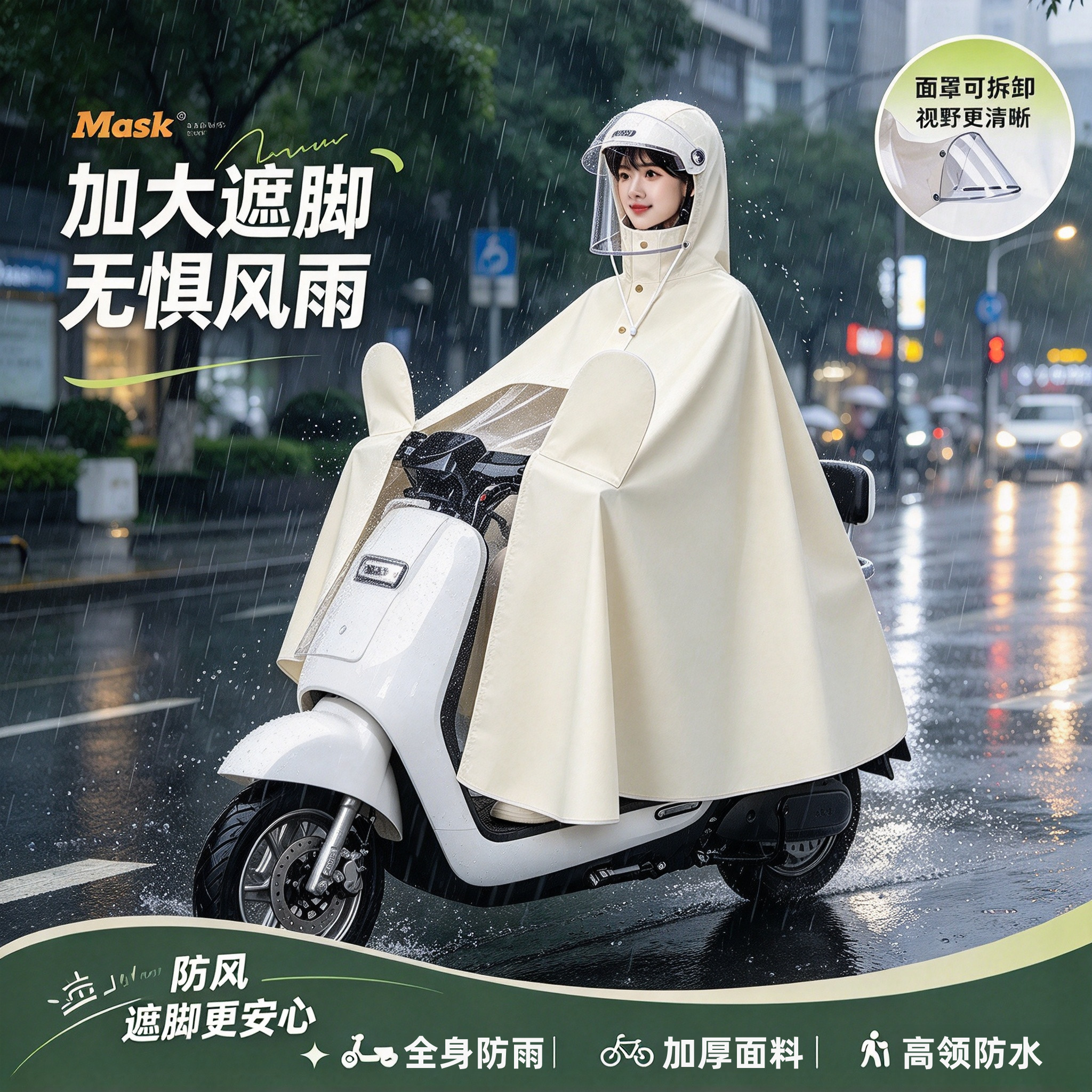 雨衣电动车单人男女款长款全身防暴雨防水时尚电瓶车骑行专用雨披