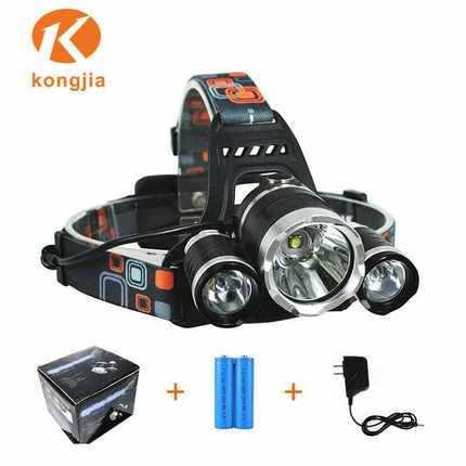 铝合金led头灯   变焦户外LED强光头灯新款自行车头灯