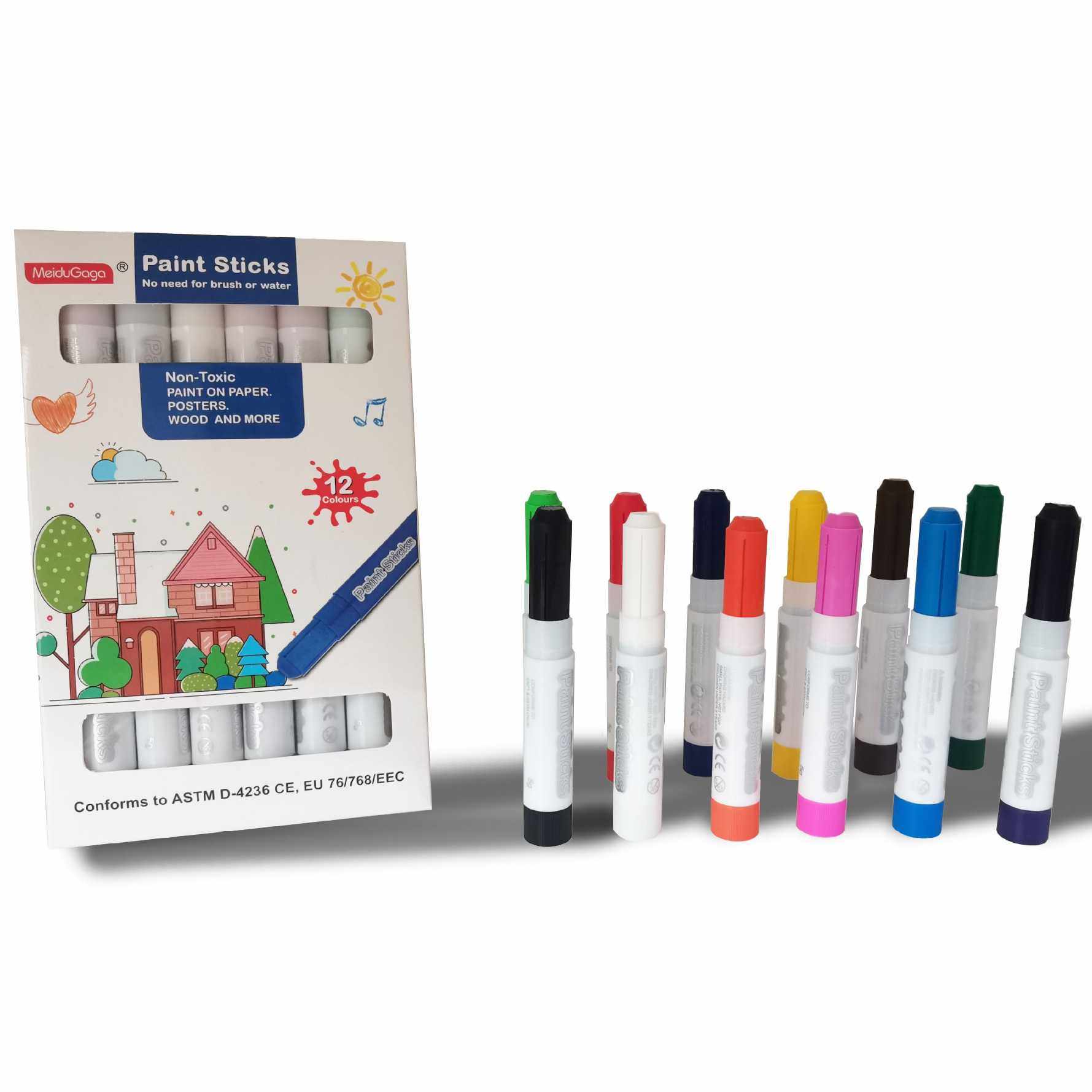 12色5g固体水粉棒水溶性油画般丝滑色彩鲜艳安全不脏手涂鸦速干蜡,五金/工具,套管,淘宝优惠券,粉丝福利购,淘宝优惠卷