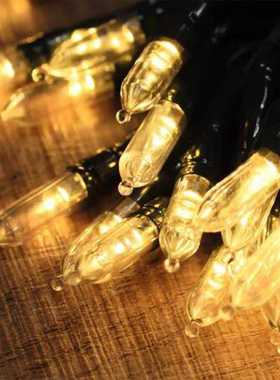 拉拉泡LED尖泡圣诞装饰户外防水MINI STRING LIGHTS彩灯灯串UL588