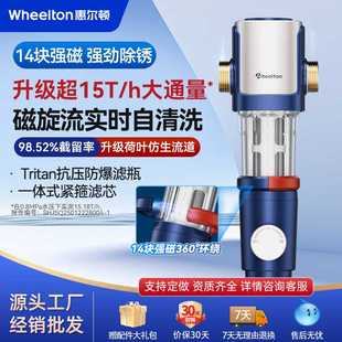 惠尔顿前置旋流反冲洗全屋净水家用升级8T防爆过滤器P0038MAX