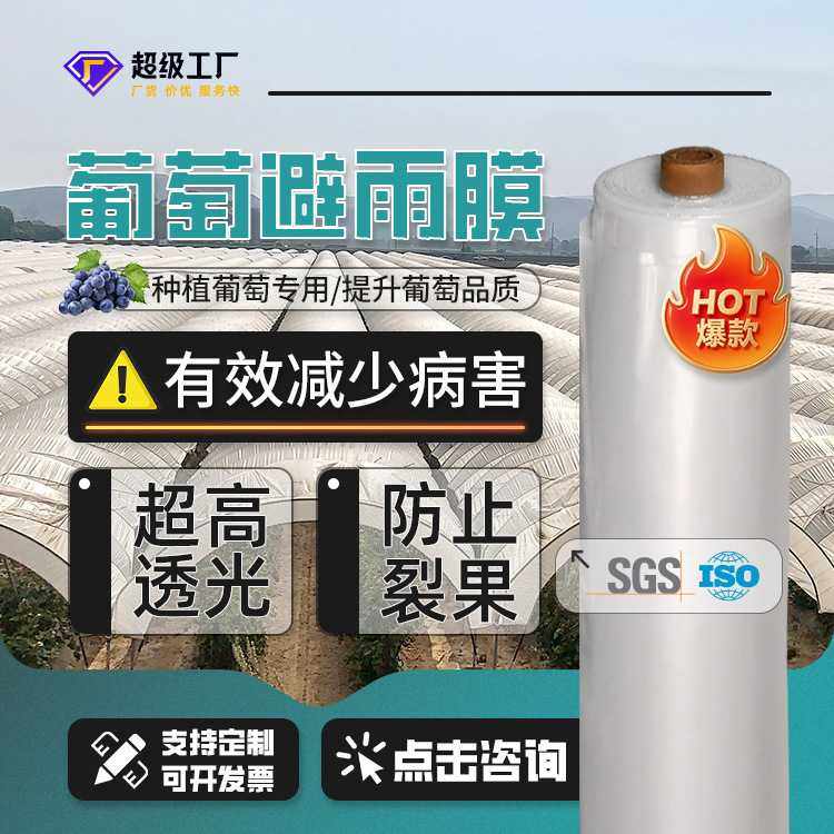 PE农用塑料薄膜 大棚膜葡萄避雨膜塑料膜连拱小棚膜葡萄用棚膜,橡塑材料及制品,塑料片材/塑料卷材,淘宝优惠券,粉丝福利购,淘宝优惠卷