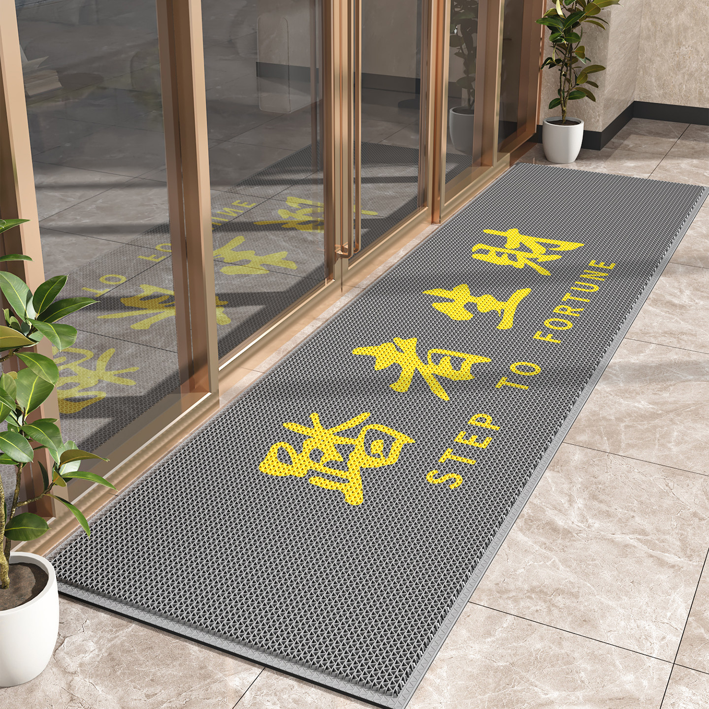 镂空防滑地垫进店暴富酒店迎宾脚垫耐脏抗污商用门口可定制门垫