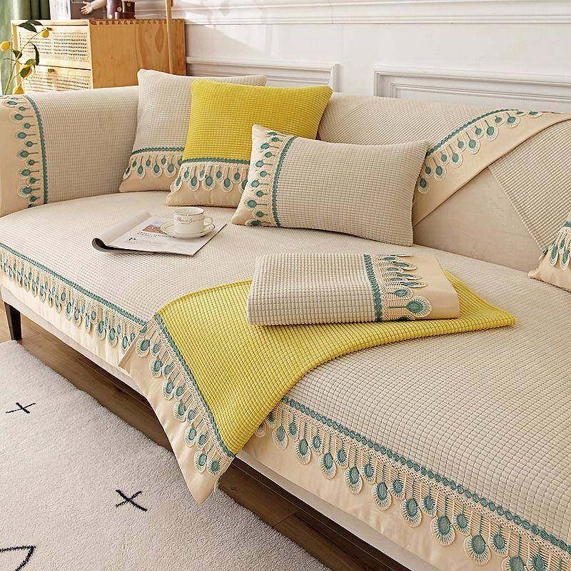 沙发垫四季通用防滑垫子简约现代轻奢沙发套罩毛绒坐垫靠背巾全包,居家布艺,沙发套,淘宝优惠券,粉丝福利购,淘宝优惠卷