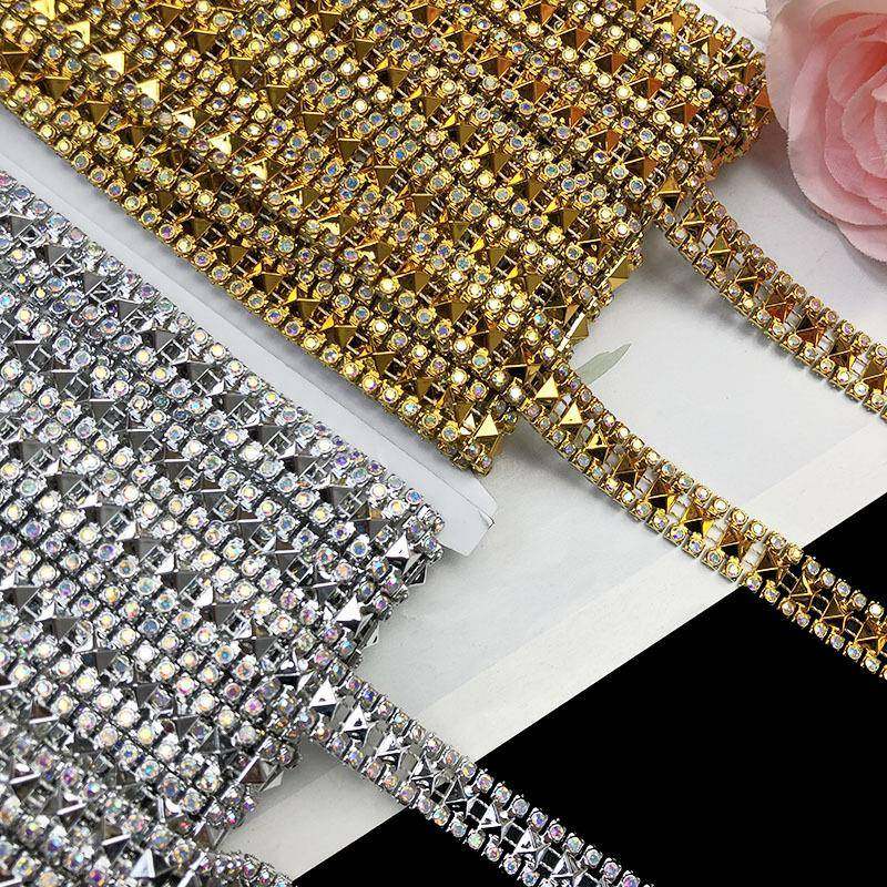 傣族景颇族民族手缝装饰服装饰品镶边水钻傣族服装花边闪钻辅料链,居家布艺,花边,淘宝优惠券,粉丝福利购,淘宝优惠卷