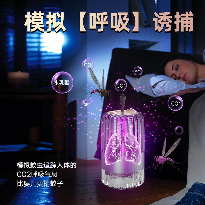 2025新款鸟笼灭蚊灯电击式小夜灯二合一捕蚊器室内户外驱蚊灯跨境