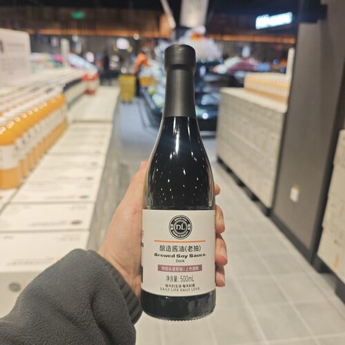 胖东来DL酿造酱油老抽500ml黄豆0添加无添加零添加厨房提鲜炒菜