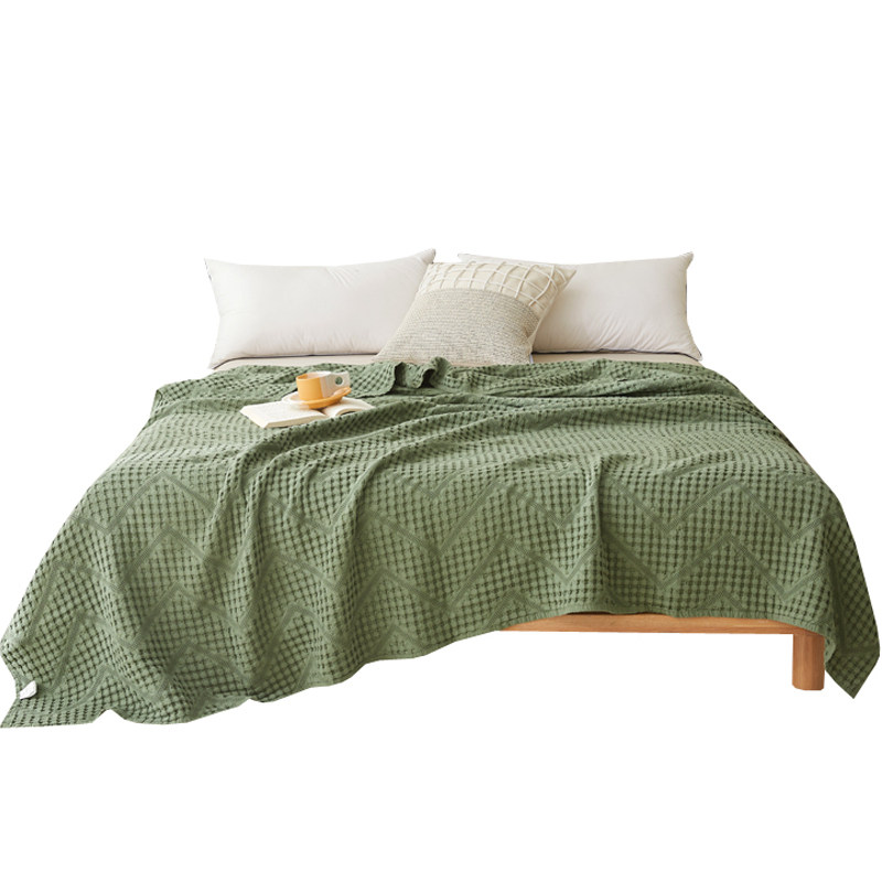 纱布毛巾被纯棉成人空调被u夏季沙发午睡毛毯床上用单人薄毯子盖