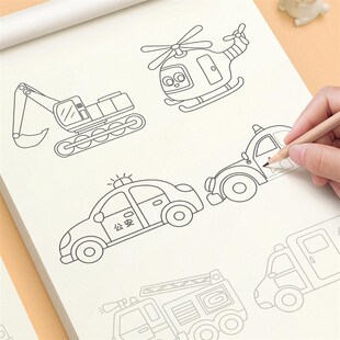 画画描绘本儿童简笔画描s摹本幼儿园入门临摹画册绘画素描涂色书