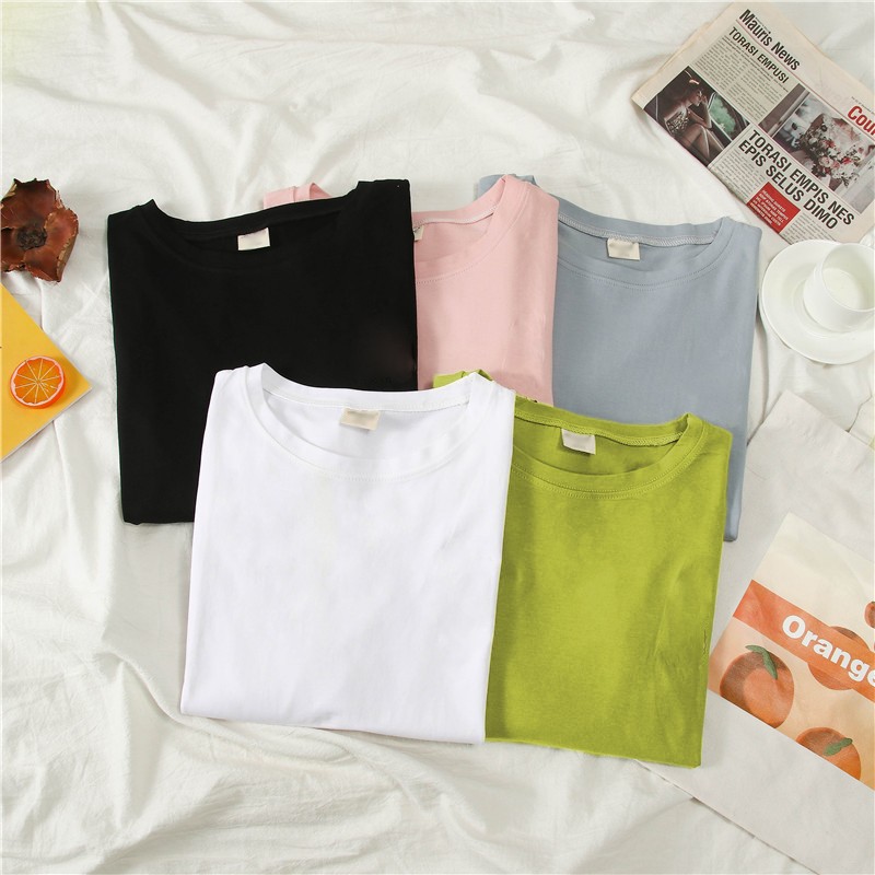 2021年春秋冬新款洋气内搭打底衫白色宽松长袖T恤U女装早秋衣上衣