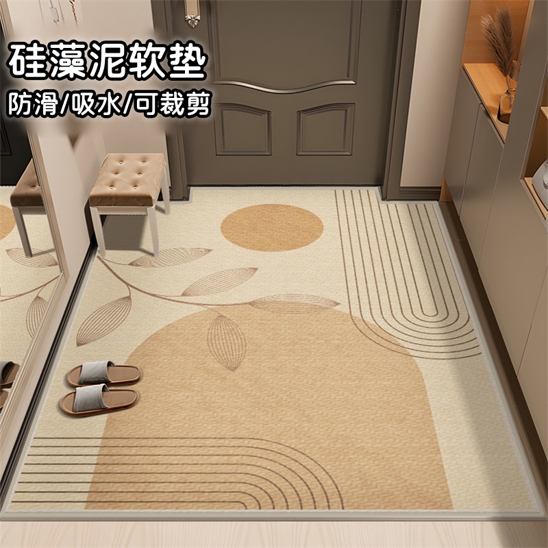 矽藻泥高级入户进门门脚垫地垫防滑耐脏吸水浴P室门口垫子免洗可