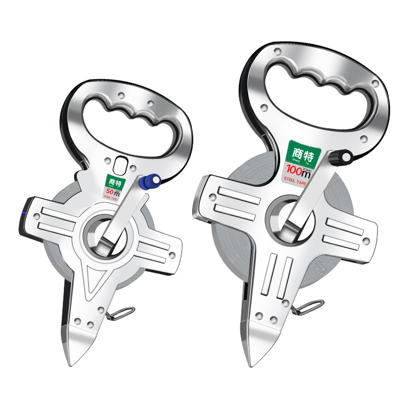 手提尺钢架尺g工程不锈钢大卷尺30米防水100米工地工程50米不锈钢