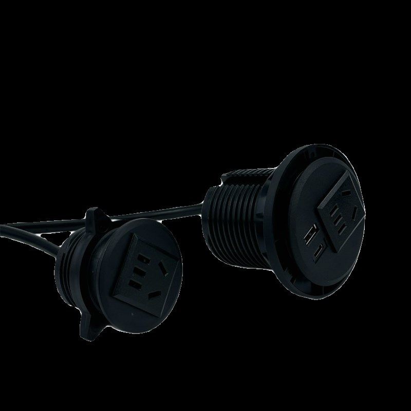 嵌入式圆形家具插座五孔电源办公桌书桌边柜子开孔45mmW暗装60排,电子/电工,嵌入式桌面插座,淘宝优惠券,粉丝福利购,淘宝优惠卷