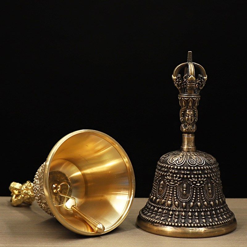 加厚大号手工金刚法器黄铜金刚铃C杵仿青铜铃铛声音响亮回音长久,家居饰品,桌面摆件,淘宝优惠券,粉丝福利购,淘宝优惠卷