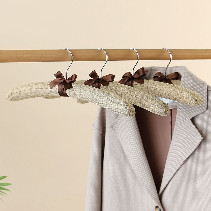 海绵衣架无痕布艺衣架丝绸防滑撑子婚纱针M织衫晾衣架酒店软衣服