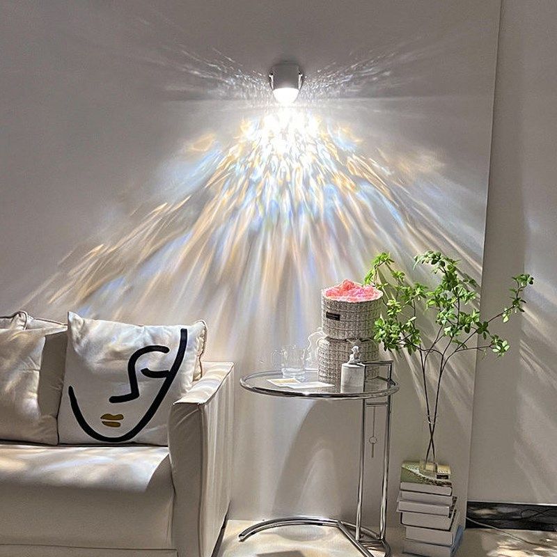 网红水波纹氛围射灯可调角度壁灯玄关过道灯led明装投Z影洗墙台灯,家装灯饰光源,氛围灯,淘宝优惠券,粉丝福利购,淘宝优惠卷