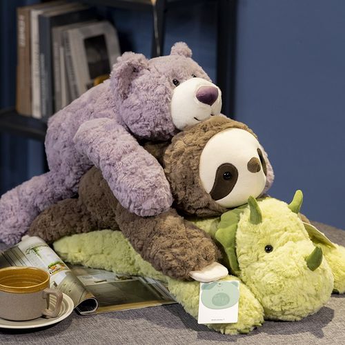 可爱趴趴狗玩偶恐龙毛绒玩具抱睡公仔布娃娃抱着睡觉女Z生抱枕大