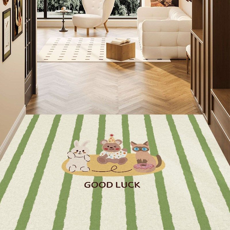 丝圈入户门地垫可爱进门玄关家用C脚垫可裁剪门外门口防滑地毯定,居家布艺,入户地垫,淘宝优惠券,粉丝福利购,淘宝优惠卷