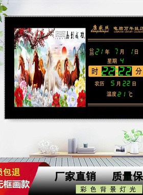 新款绿光万年历电子钟pLED挂钟绿显示宝宝闹钟温度计家用挂墙夜光