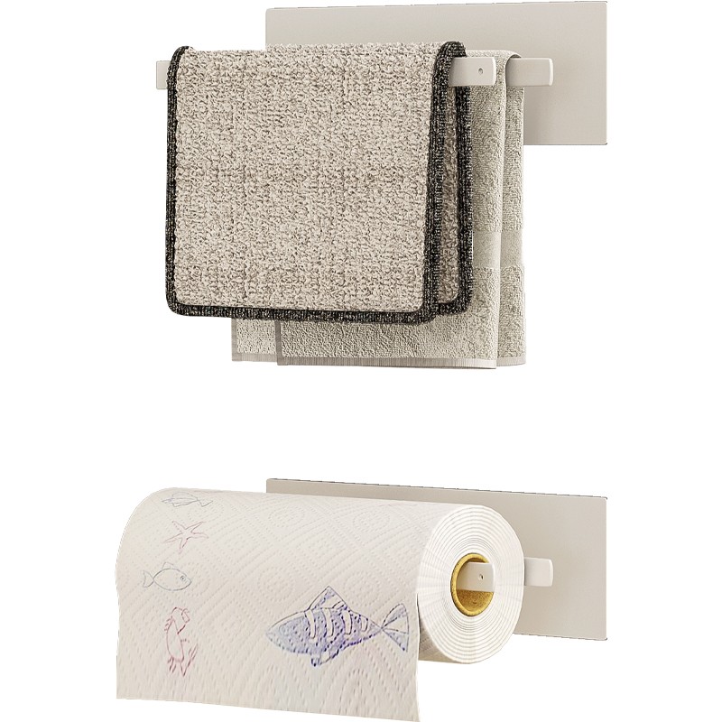 御仕家磁吸网红抹布毛巾纸巾置物架厨房冰箱上侧收纳整.理神器挂