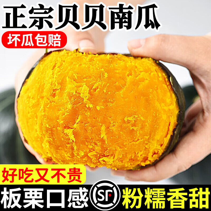 贝贝南瓜正宗板栗味板栗小南瓜婴儿辅食农家自种新鲜蔬菜粉糯香瓜
