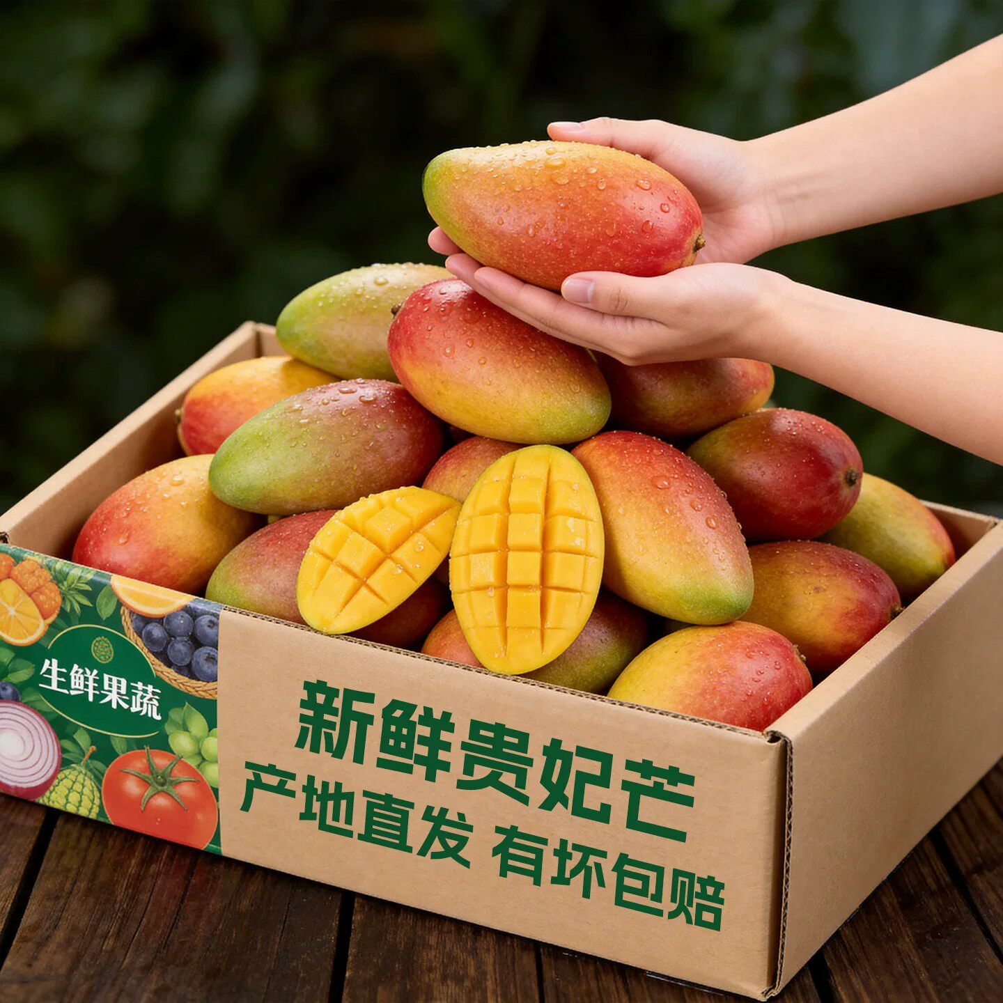 2026贵妃芒鲜芒果当季水果树上熟青煌现摘当季现整箱红金龙辣椒芒