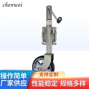 供应1500LBS房车千斤顶8寸轮千斤顶手摇拖车方管千斤顶挂车支架