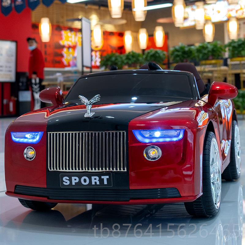 正品遥劳斯莱童斯儿电动汽车男女宝宝小孩控玩具车坐人四轮充电可