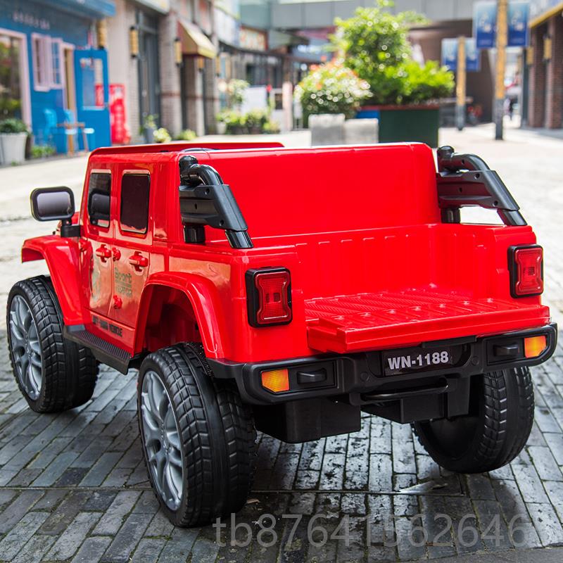 正品婴豪娃儿童电动女车可坐双人四轮遥控汽车男宝宝四驱野越车皮