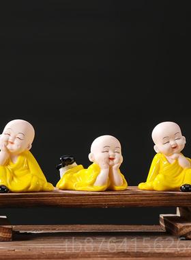 正品和创意精品陶瓷禅小尚桌面摆件大肚弥勒佛客厅书房意办公室装