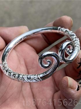 正品紧箍咒纯银手9镯 9一生所爱大话西 游网红同款 祥云手工情侣
