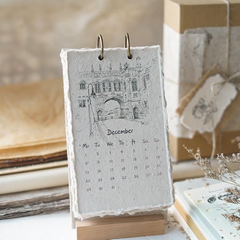 墨下【手撕毛边日历】2025年手工覆古桌历 创意桌面台式摆件礼物